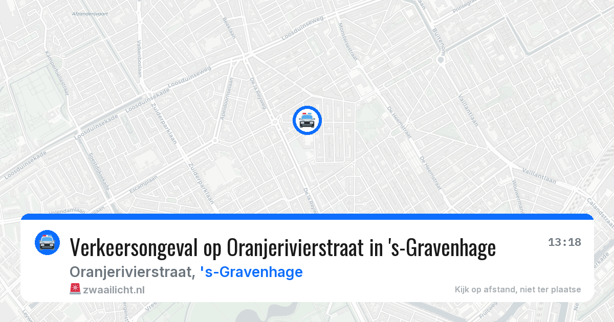 Verkeersongeval op Oranjerivierstraat in 's-Gravenhage — 28 jun 2026