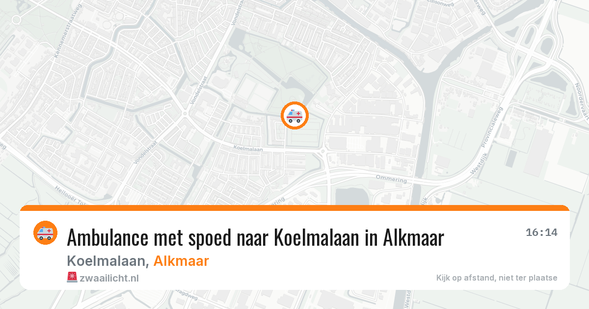 Ambulance met spoed naar Koelmalaan in Alkmaar — 25 apr 2026
