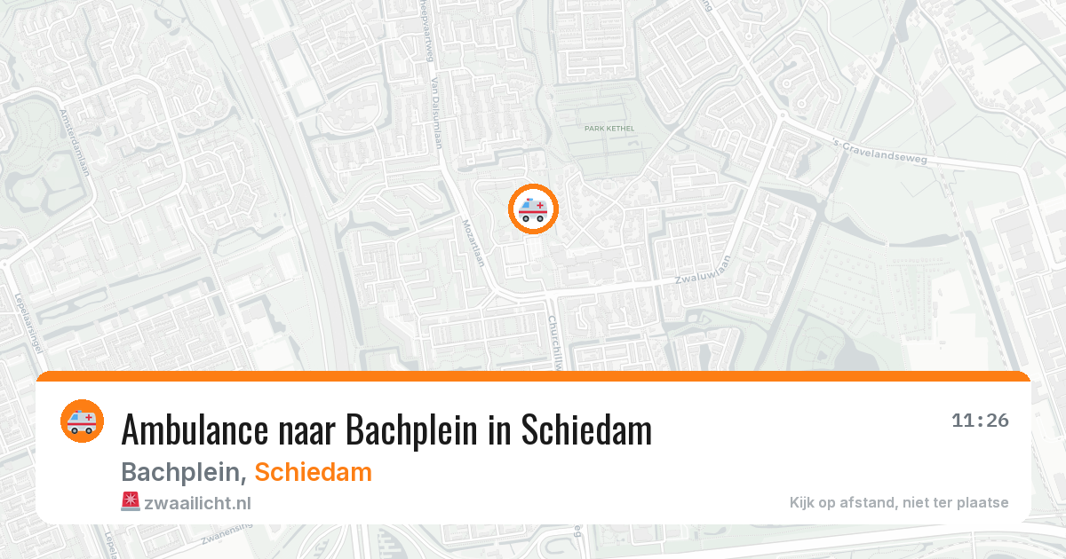 Ambulance naar Bachplein in Schiedam — 12 apr 2026