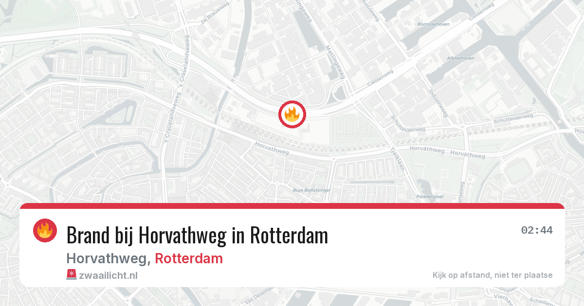 Brand bij Horvathweg in Rotterdam — 25 jun 2026