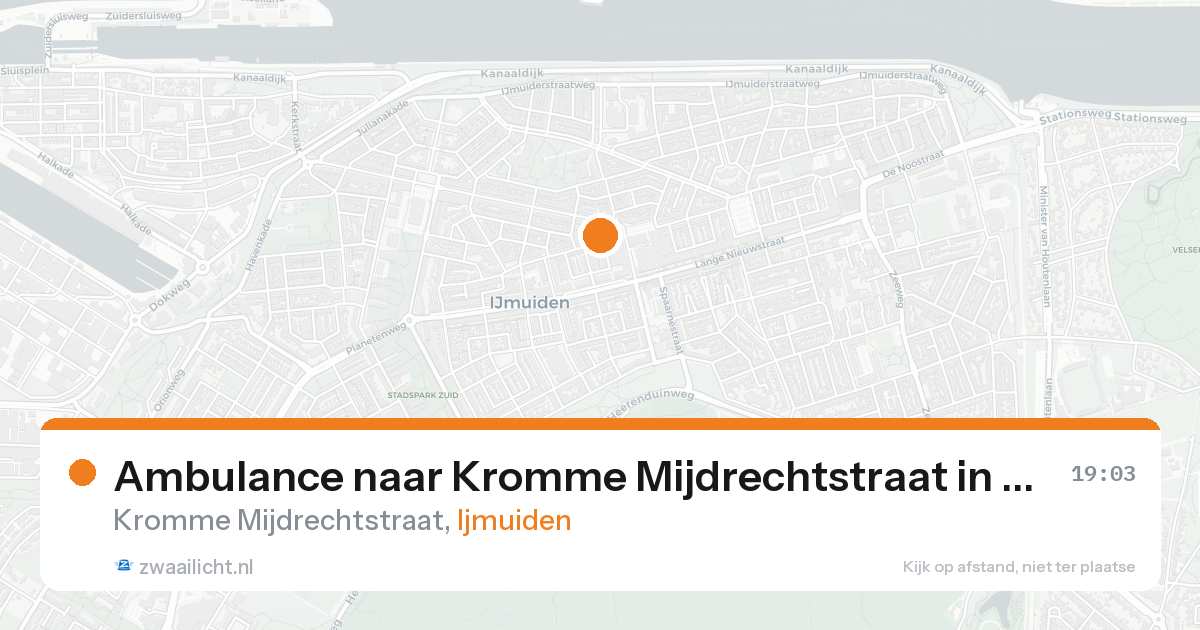 Ambulance naar Kromme Mijdrechtstraat in Ijmuiden — 15 aug 2026