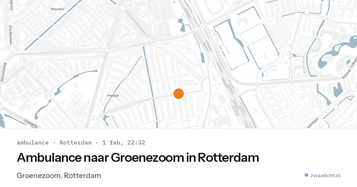 Ambulance naar Groenezoom in Rotterdam — 1 feb 2026