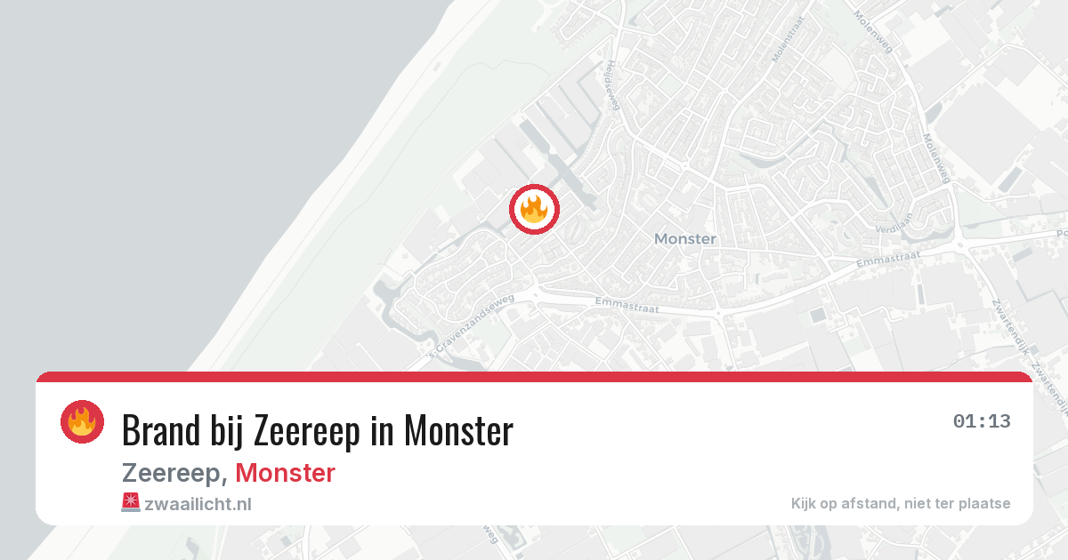 Brand bij Zeereep in Monster — 24 mei 2026