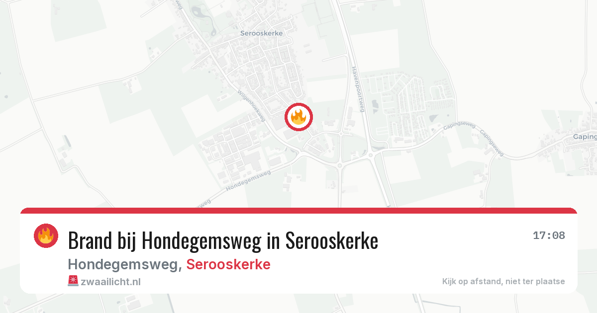 Brand bij Hondegemsweg in Serooskerke — 1 mei 2026