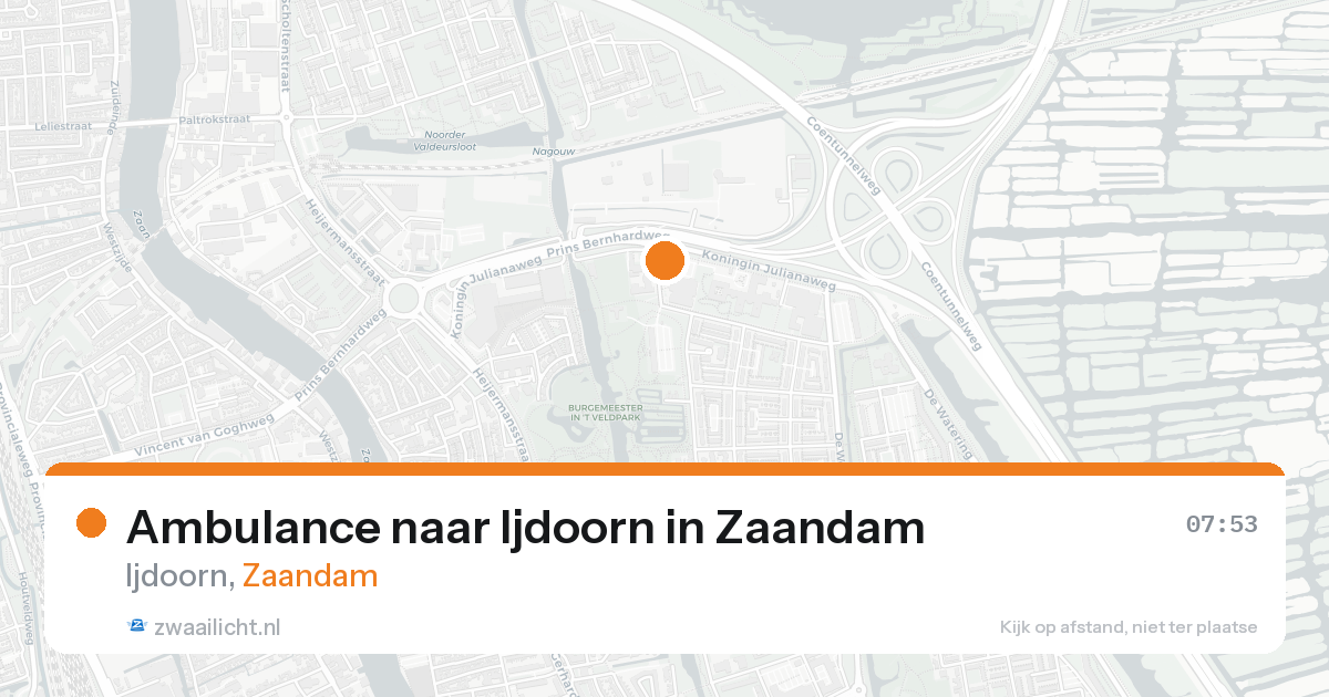 Ambulance naar Ijdoorn in Zaandam — 23 aug 2026