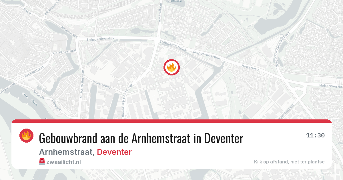 Gebouwbrand aan de Arnhemstraat in Deventer — 16 mei 2026