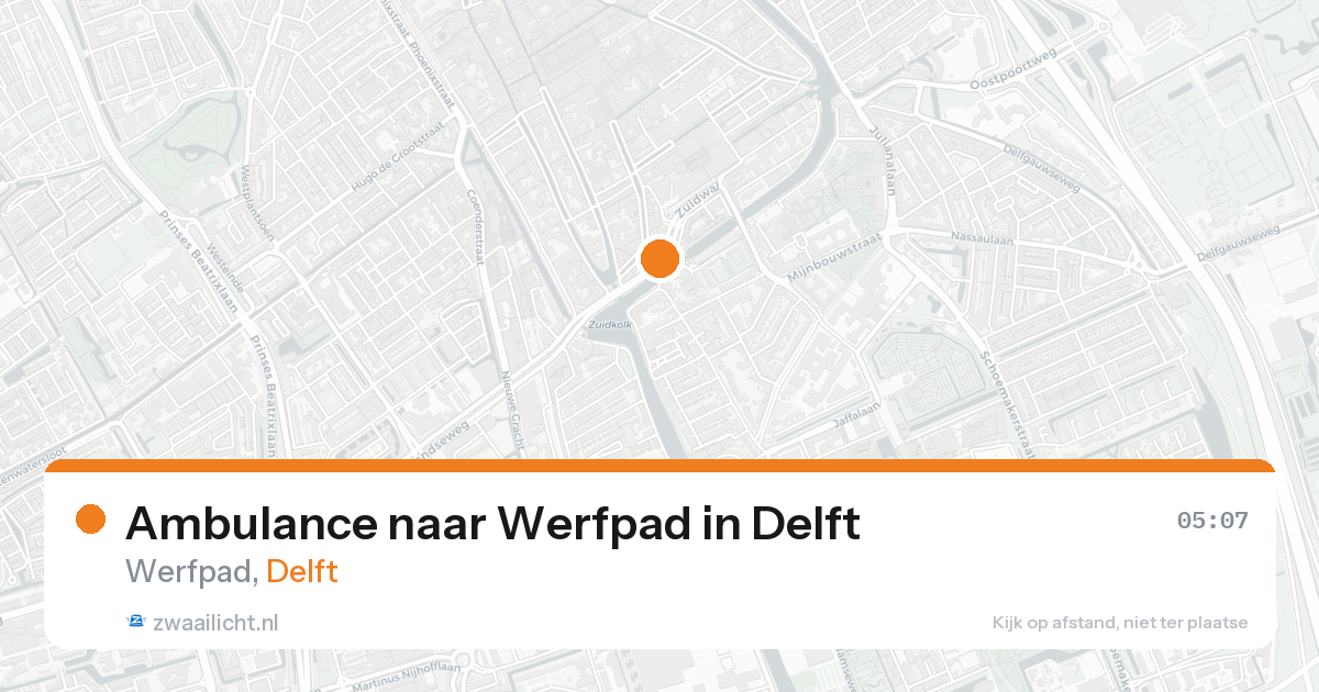 Ambulance naar Werfpad in Delft — 15 aug 2026