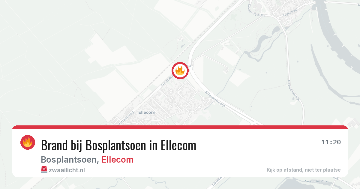 Brand bij Bosplantsoen in Ellecom — 11 jul 2026