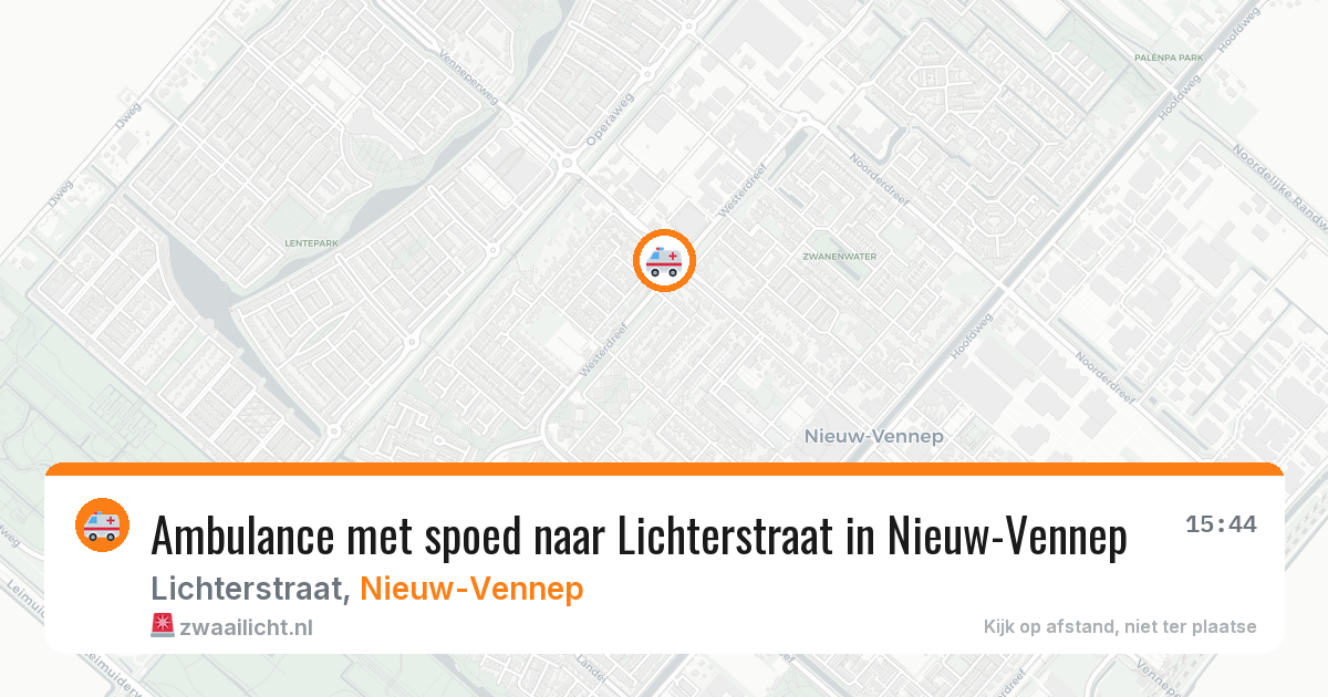 Ambulance met spoed naar Lichterstraat in Nieuw-Vennep — 14 jul 2026