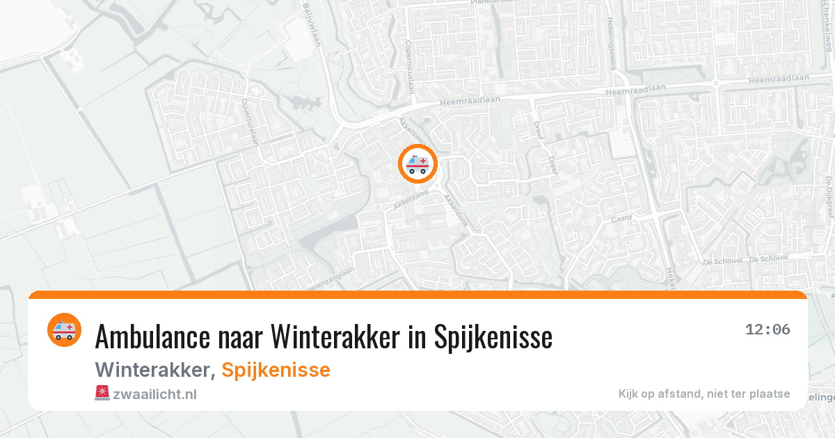Ambulance naar Winterakker in Spijkenisse — 1 apr 2026