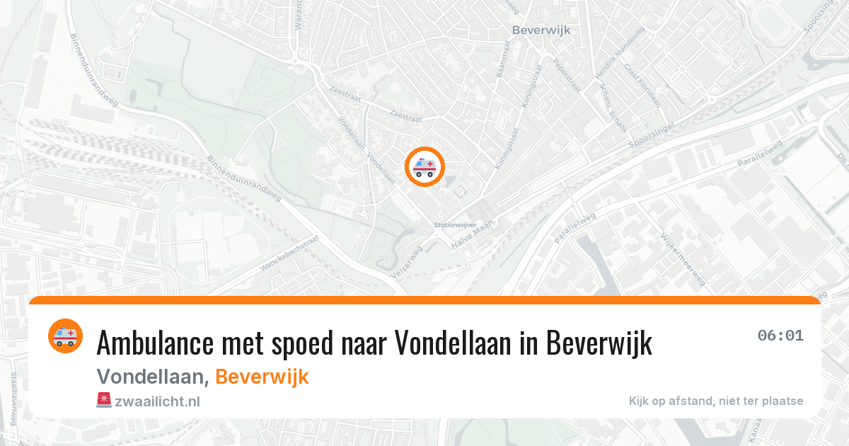 Ambulance met spoed naar Vondellaan in Beverwijk — 24 jan 2026