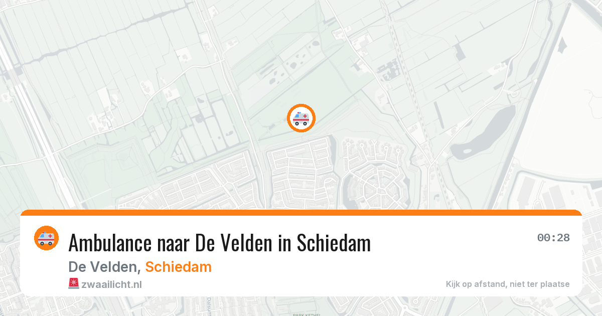 Ambulance naar De Velden in Schiedam — 29 jul 2026