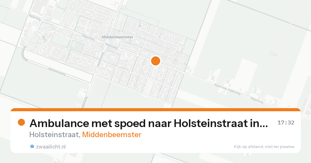 Ambulance met spoed naar Holsteinstraat in Middenbeemster — 17 aug 2026