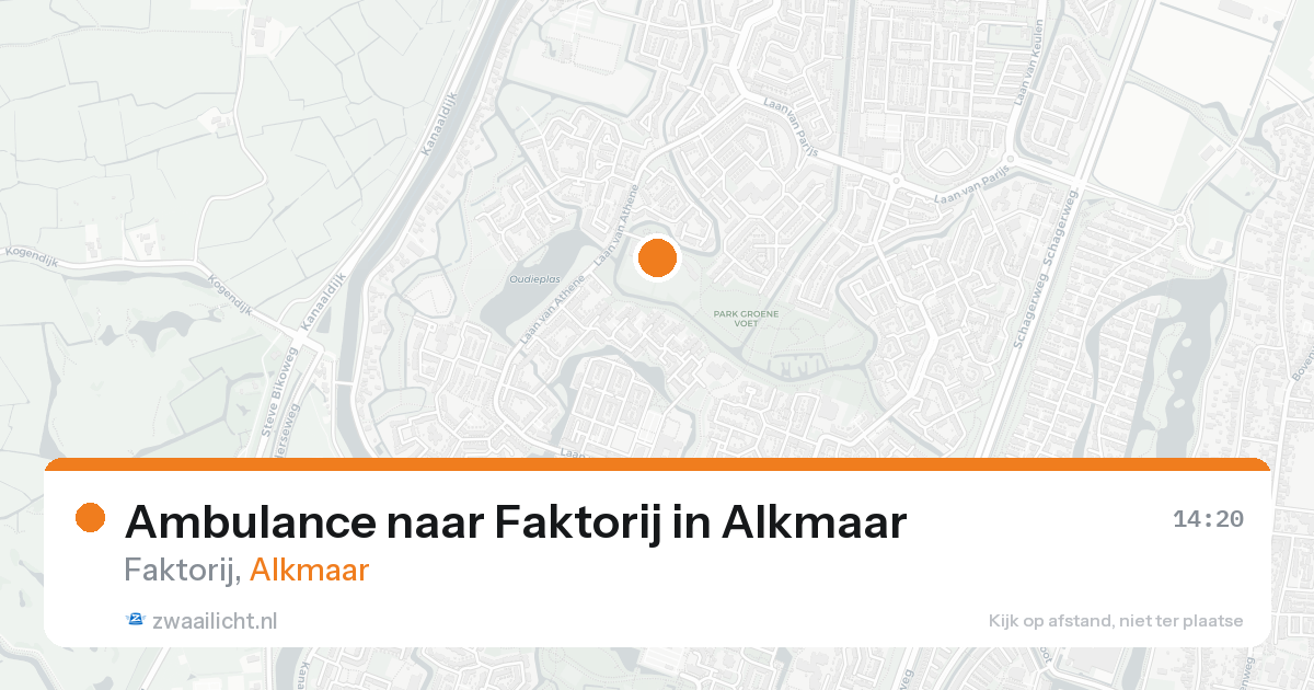 Ambulance naar Faktorij in Alkmaar — 21 aug 2026
