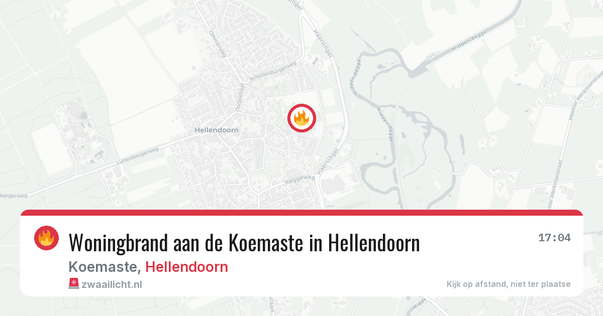 Woningbrand aan de Koemaste in Hellendoorn — 13 mei 2026