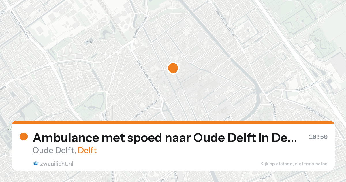 Ambulance met spoed naar Oude Delft in Delft — 18 aug 2026