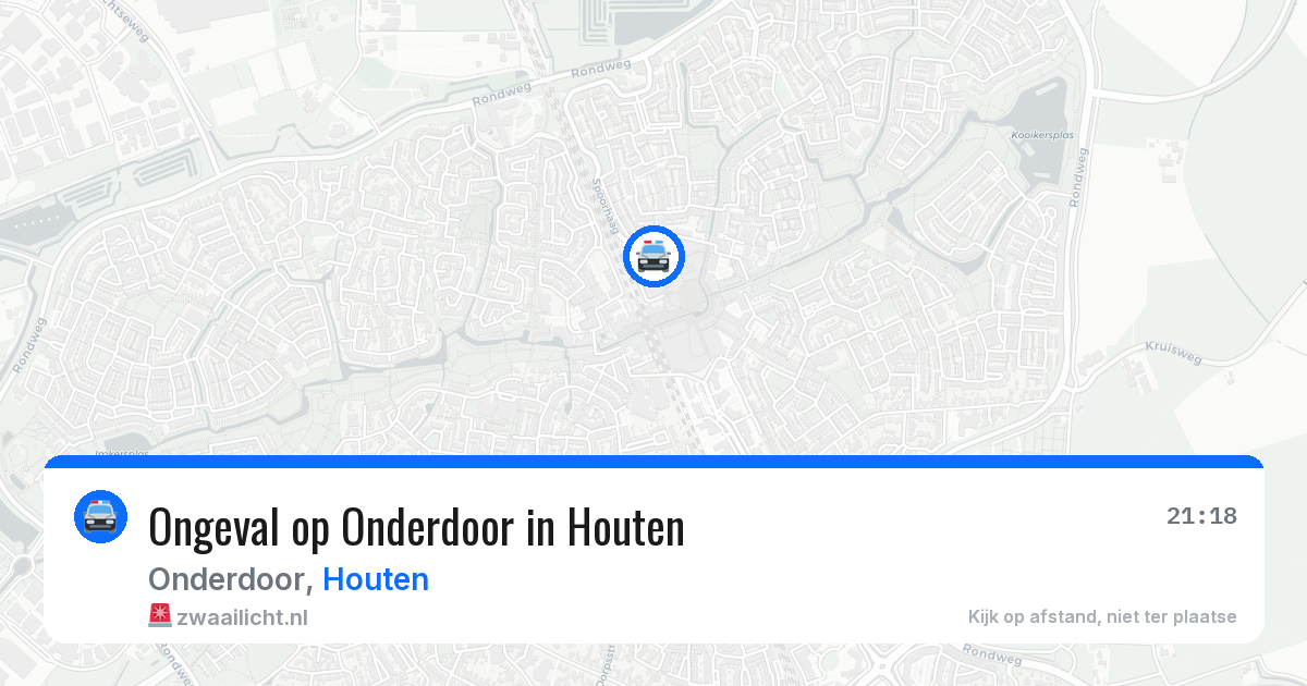 Ongeval op Onderdoor in Houten — 12 mei 2026