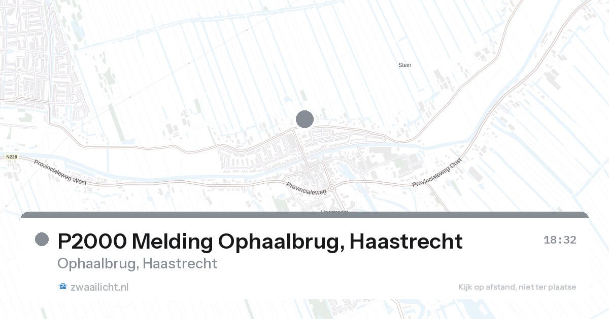 P2000 Melding Ophaalbrug, Haastrecht — 27 mei 2026