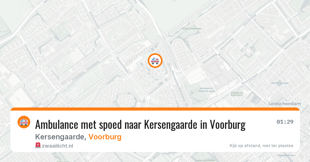 Ambulance met spoed naar Kersengaarde in Voorburg — 12 apr 2026