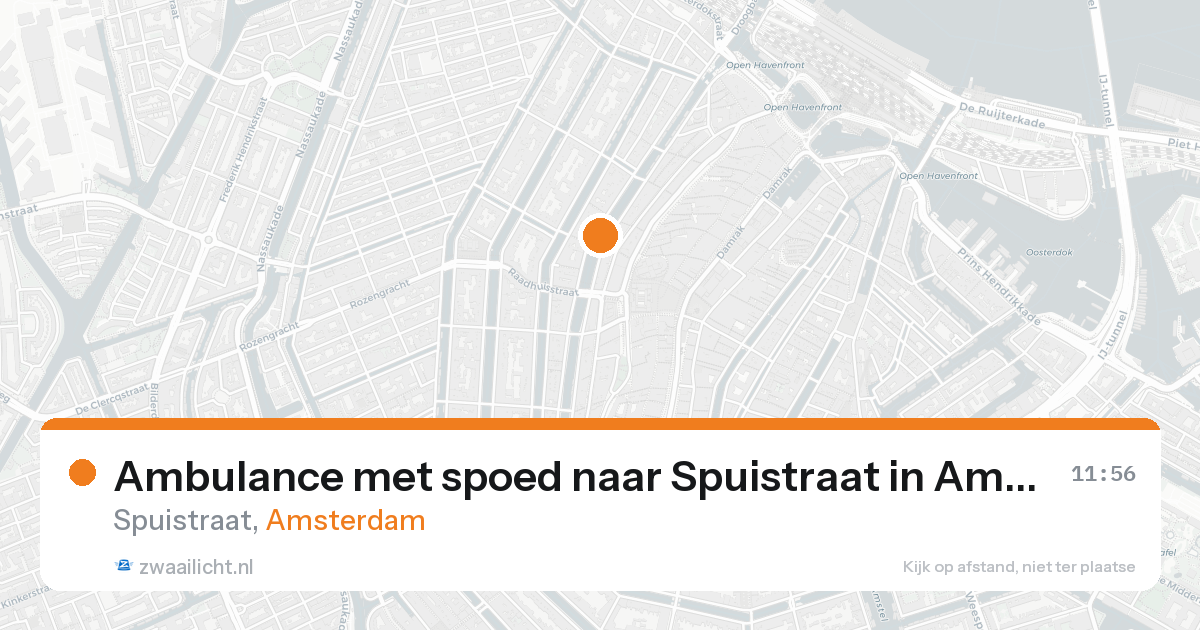 Ambulance met spoed naar Spuistraat in Amsterdam — 29 mei 2026