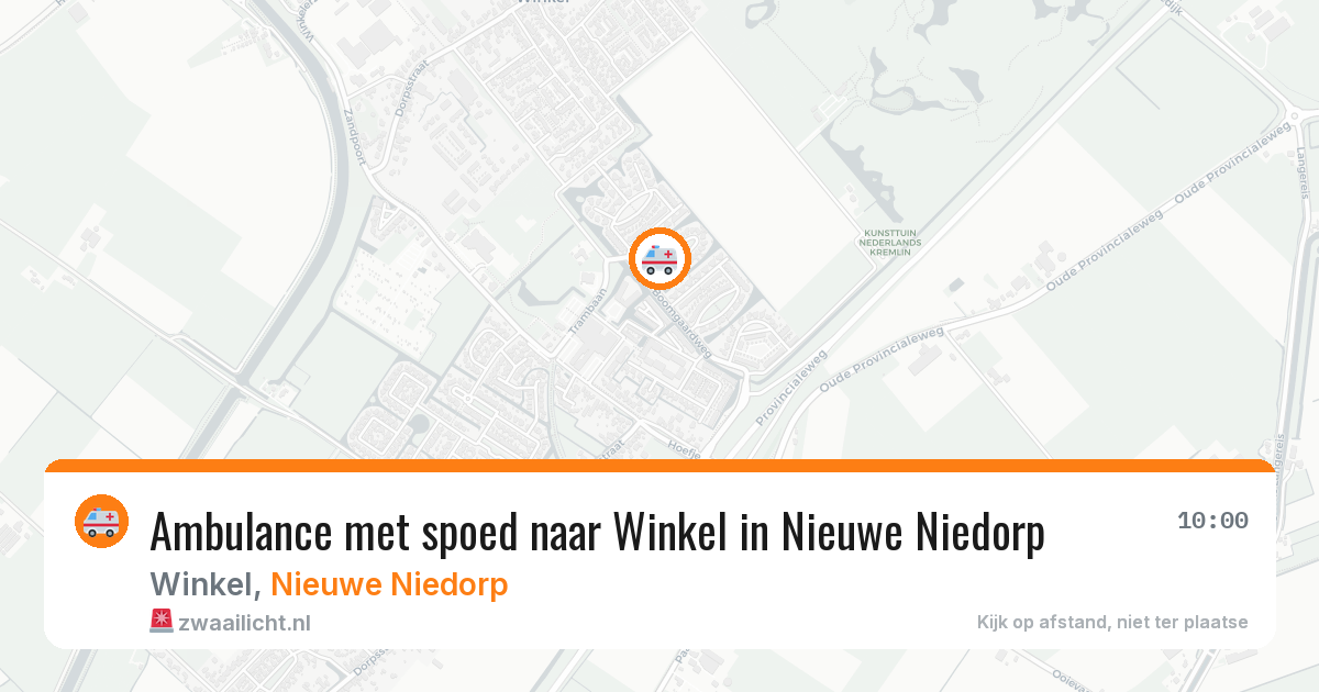 Ambulance met spoed naar Winkel in Nieuwe Niedorp — 20 mrt 2026