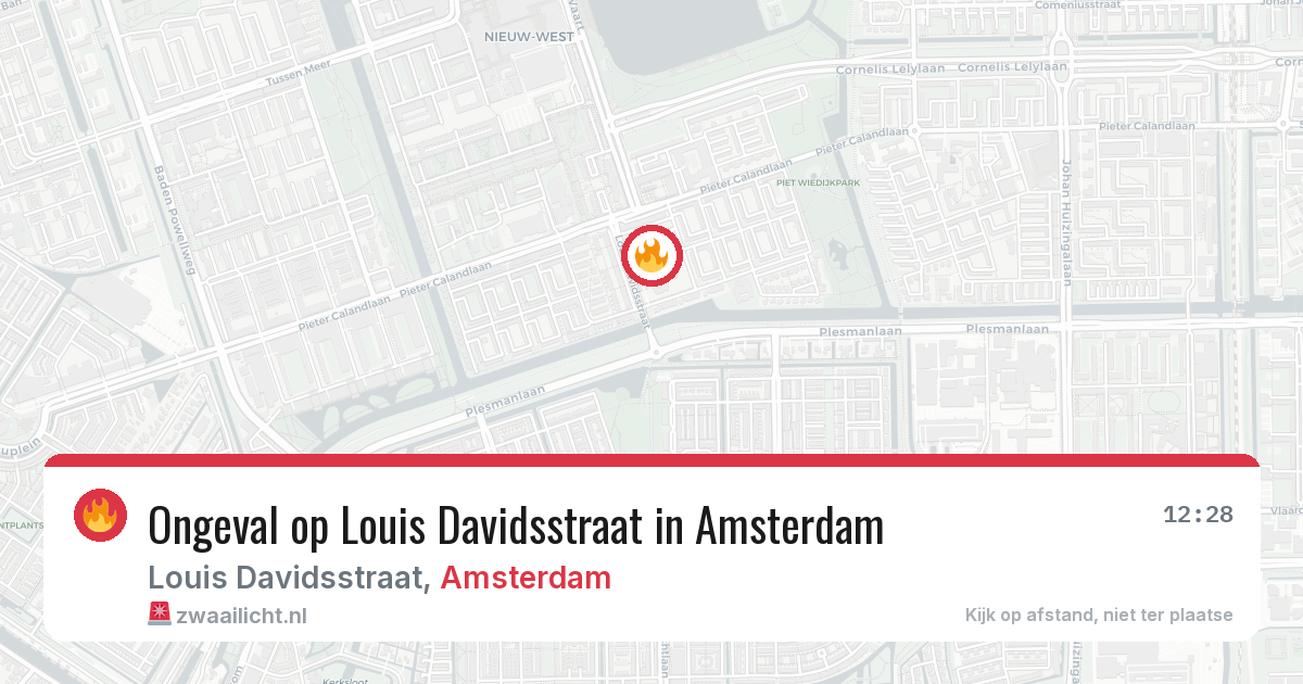 Ongeval op Louis Davidsstraat in Amsterdam — 27 jun 2026
