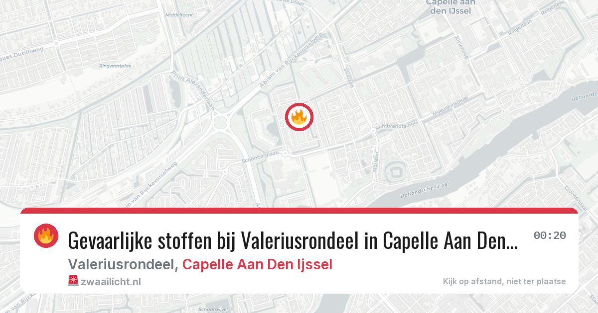 Gevaarlijke stoffen bij Valeriusrondeel in Capelle Aan Den Ijssel — 20 mei 2026