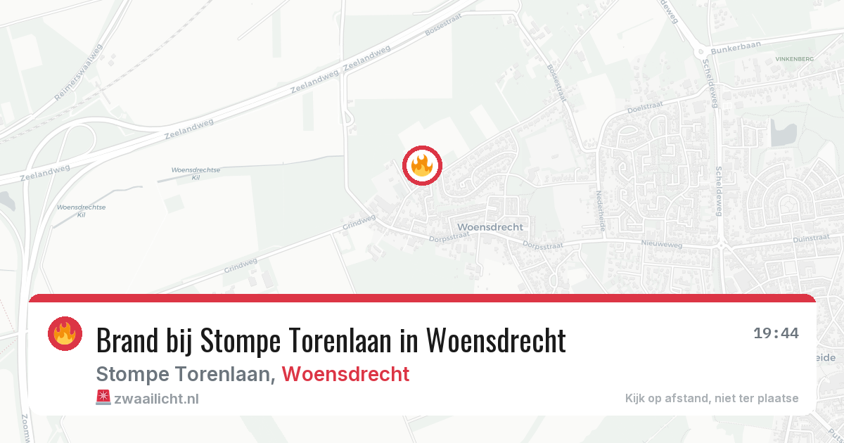 Brand bij Stompe Torenlaan in Woensdrecht — 5 jul 2026