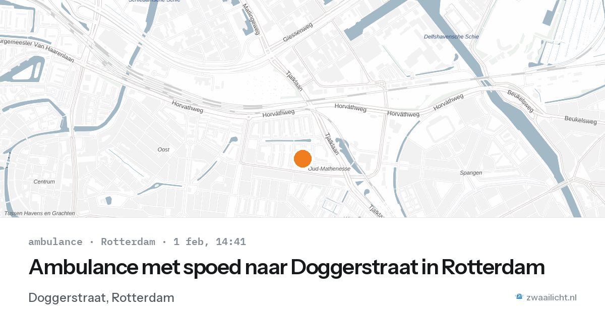 Ambulance met spoed naar Doggerstraat in Rotterdam — 1 feb 2026