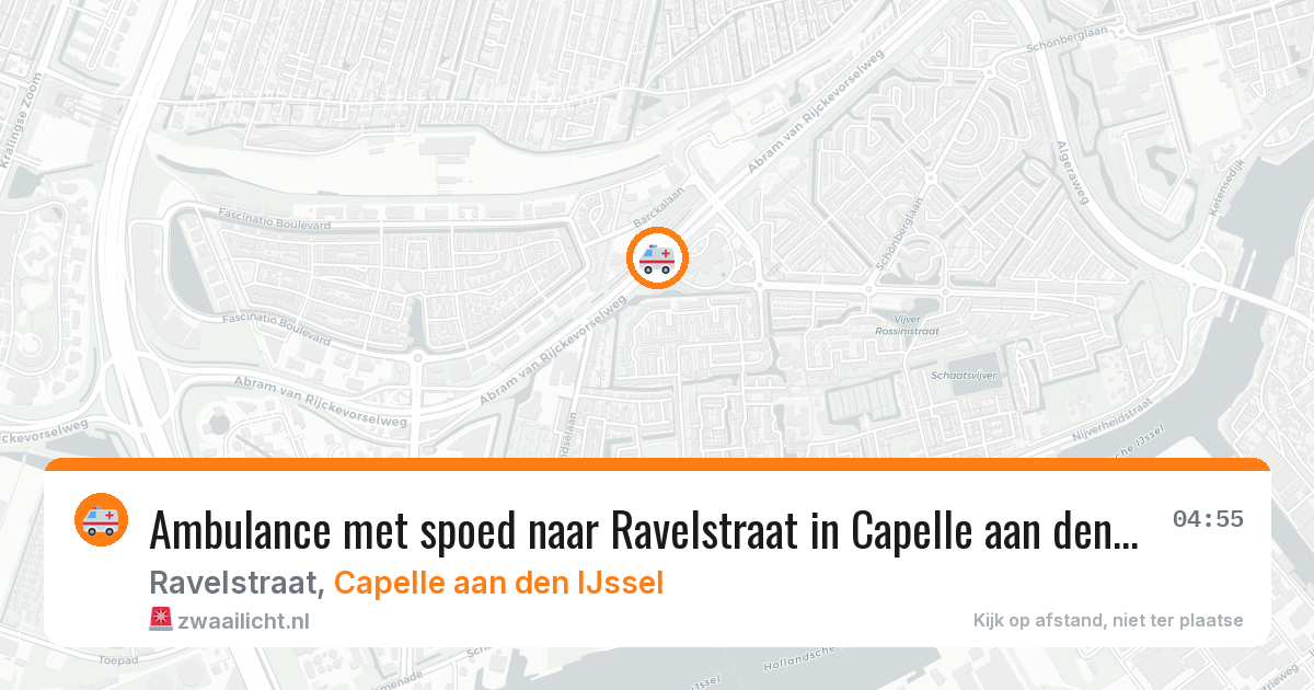 Ambulance met spoed naar Ravelstraat in Capelle aan den IJssel — 28 apr 2026