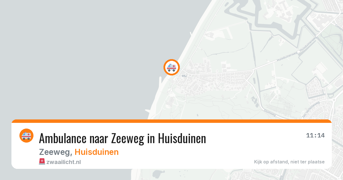 Ambulance naar Zeeweg in Huisduinen — 8 aug 2026