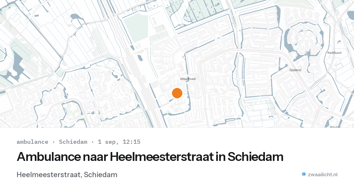 Ambulance naar Heelmeesterstraat in Schiedam — 1 sep 2026