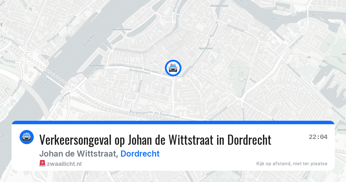 Verkeersongeval op Johan de Wittstraat in Dordrecht — 28 mrt 2026