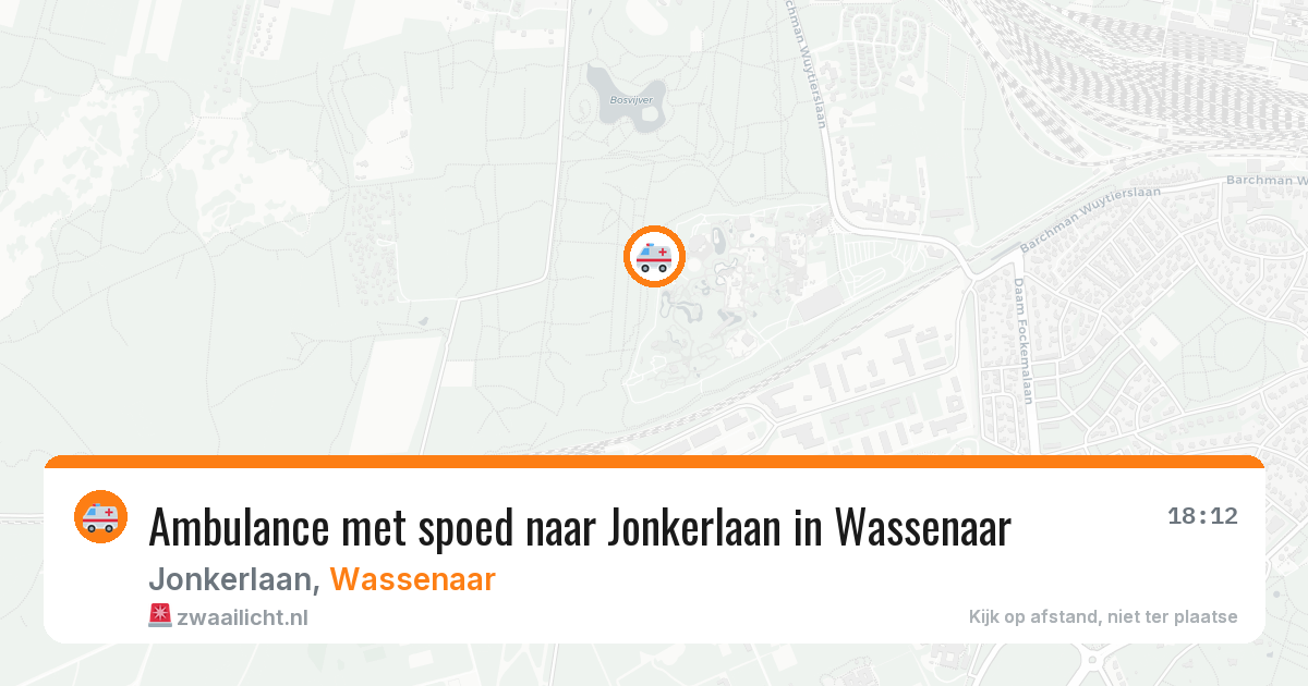 Ambulance met spoed naar Jonkerlaan in Wassenaar — 20 jan 2026