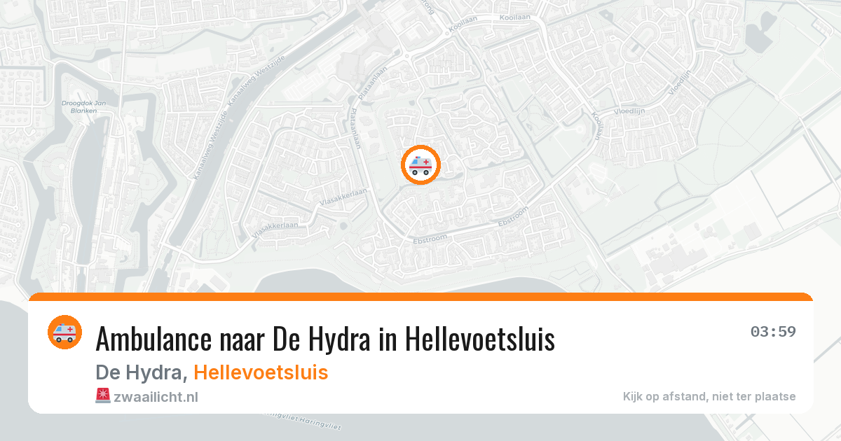 Ambulance naar De Hydra in Hellevoetsluis — 7 jun 2026