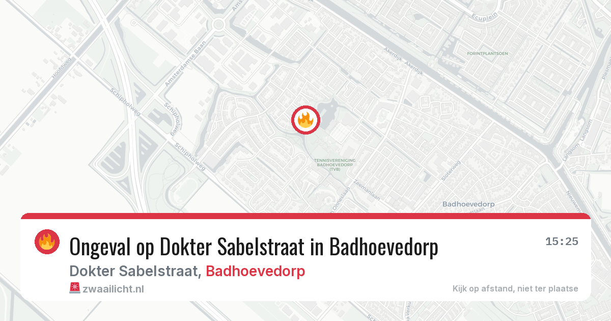 Ongeval op Dokter Sabelstraat in Badhoevedorp — 13 mei 2026