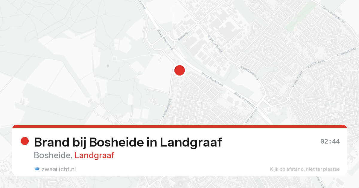 Brand bij Bosheide in Landgraaf — 31 jan 2026