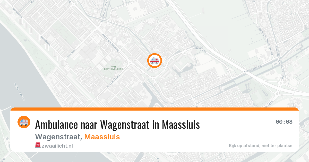 Ambulance naar Wagenstraat in Maassluis — 7 jun 2026