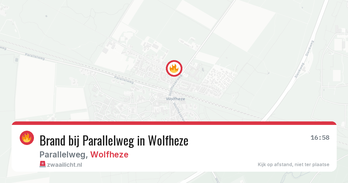 Brand bij Parallelweg in Wolfheze — 5 jun 2026