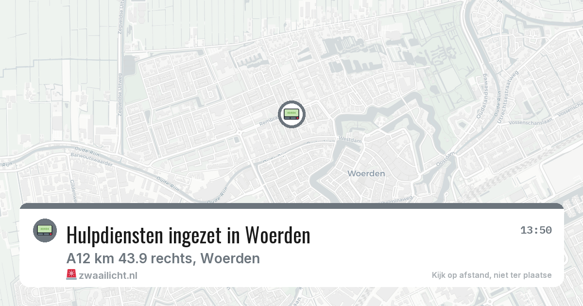 Hulpdiensten ingezet in Woerden — 3 jul 2026 | 🚨 Zwaailicht.nl