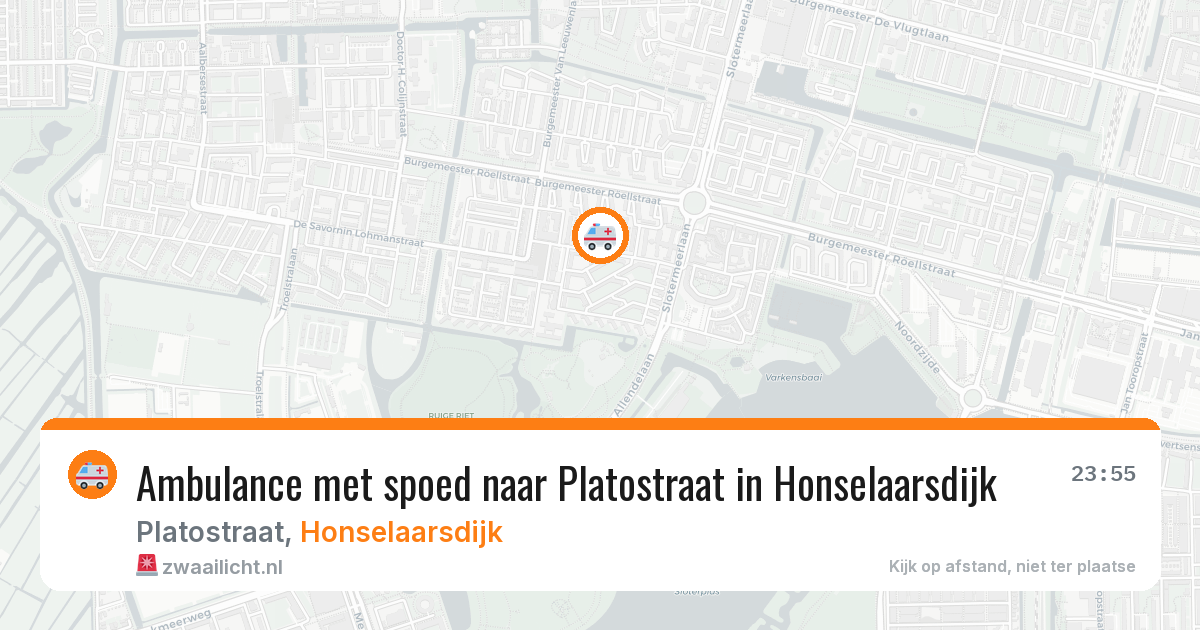 Ambulance met spoed naar Platostraat in Honselaarsdijk — 27 mrt 2026