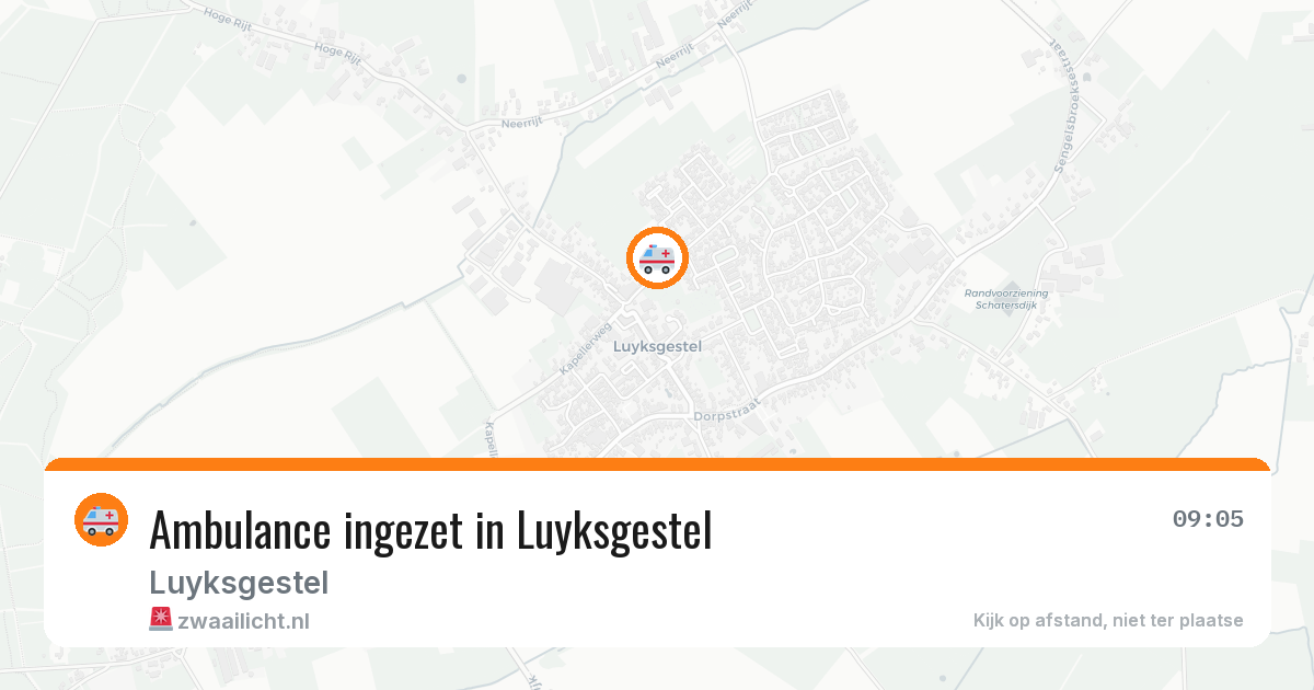 Ambulance ingezet in Luyksgestel — 9 aug 2026