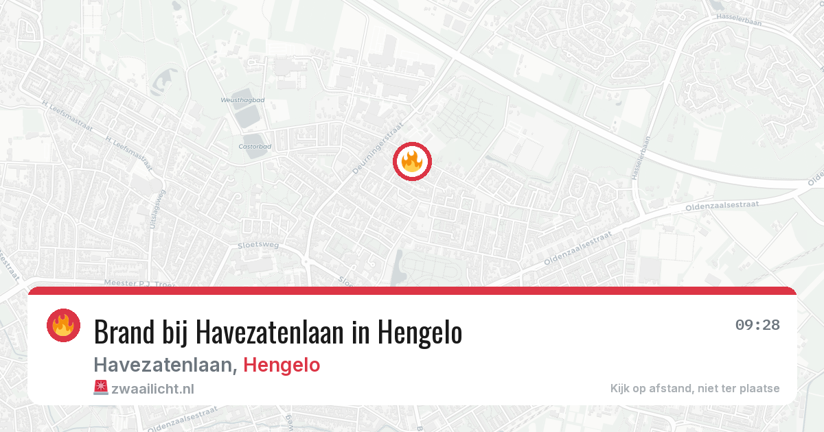 Brand bij Havezatenlaan in Hengelo — 5 aug 2026