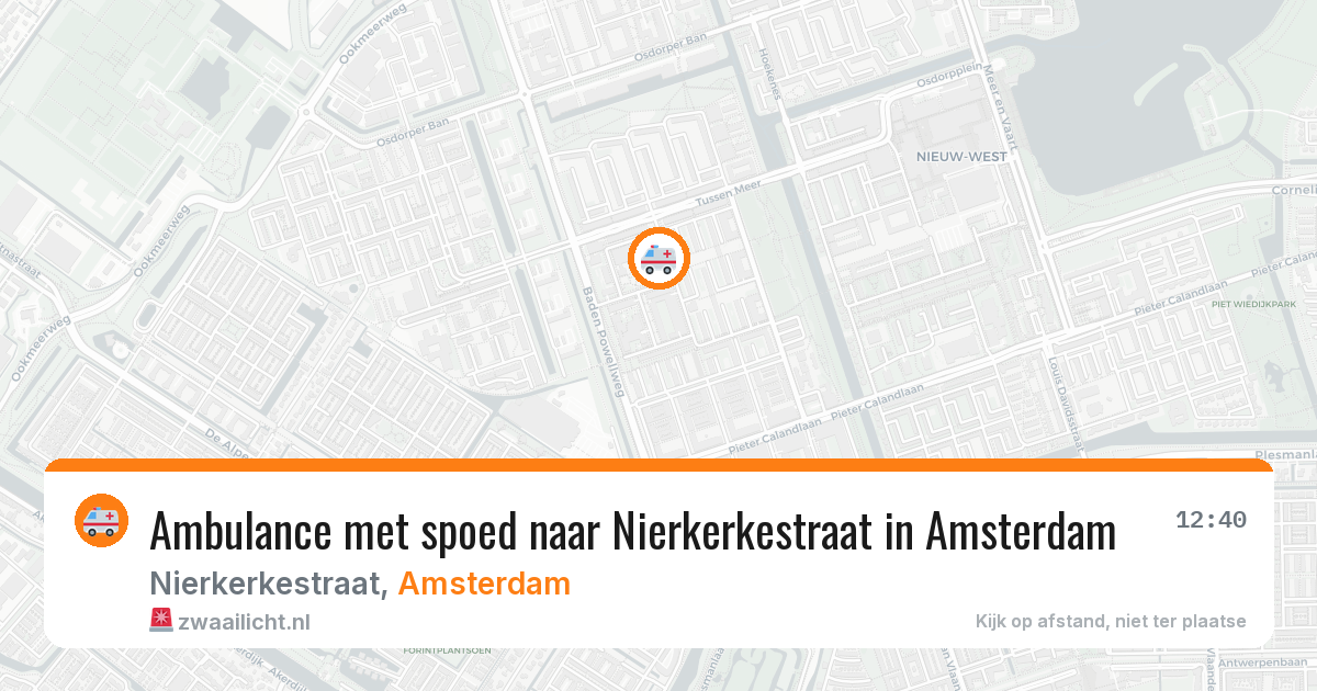 Ambulance met spoed naar Nierkerkestraat in Amsterdam — 7 jun 2026