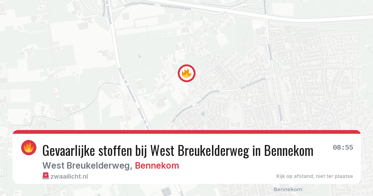 Gevaarlijke stoffen bij West Breukelderweg in Bennekom — 10 jun 2026