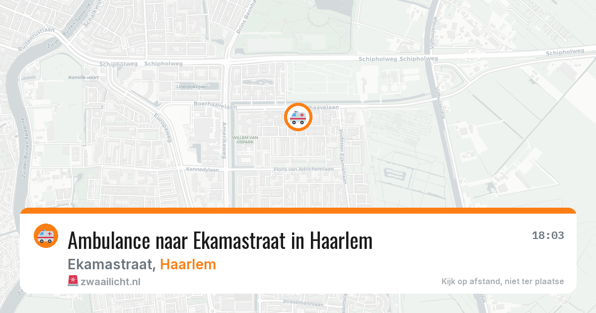 Ambulance naar Ekamastraat in Haarlem — 4 aug 2026