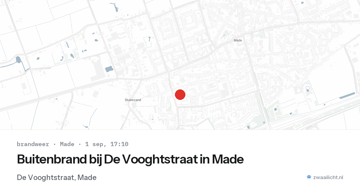Buitenbrand bij De Vooghtstraat in Made — 1 sep 2026