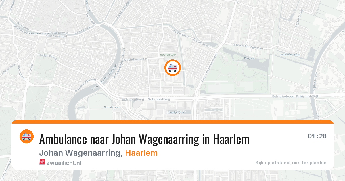 Ambulance naar Johan Wagenaarring in Haarlem — 18 mei 2026