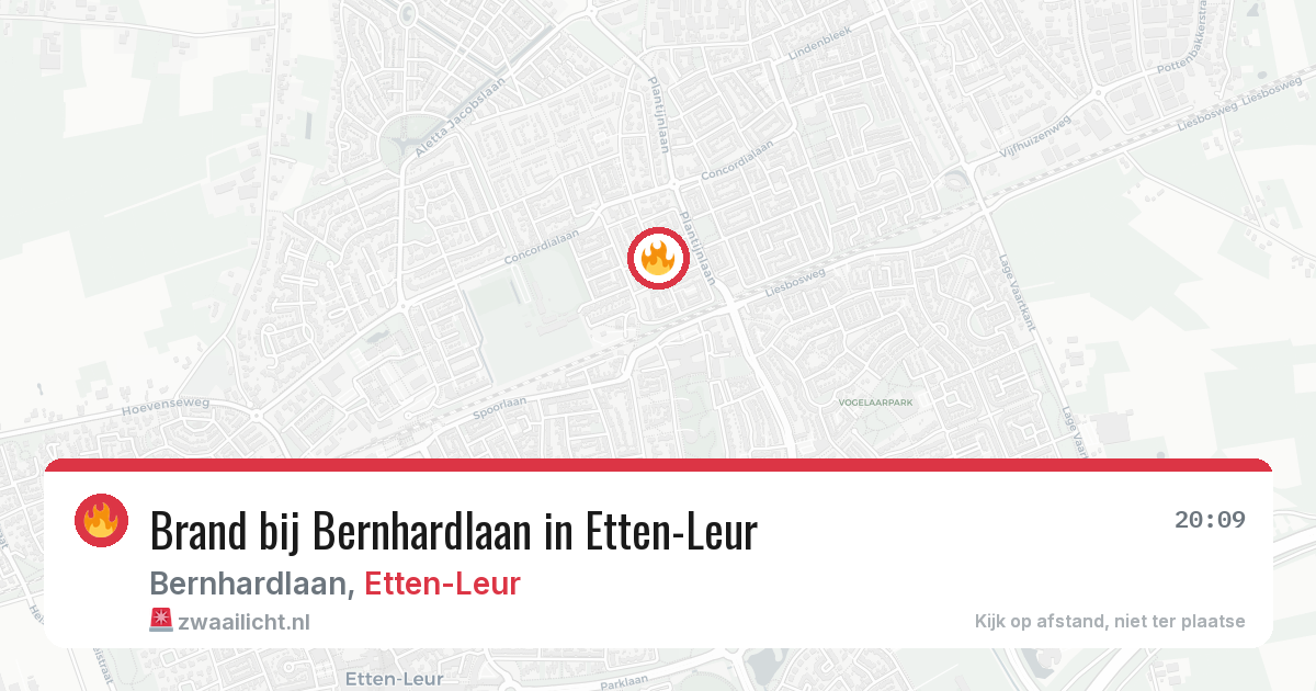 Brand bij Bernhardlaan in Etten-Leur — 5 jul 2026