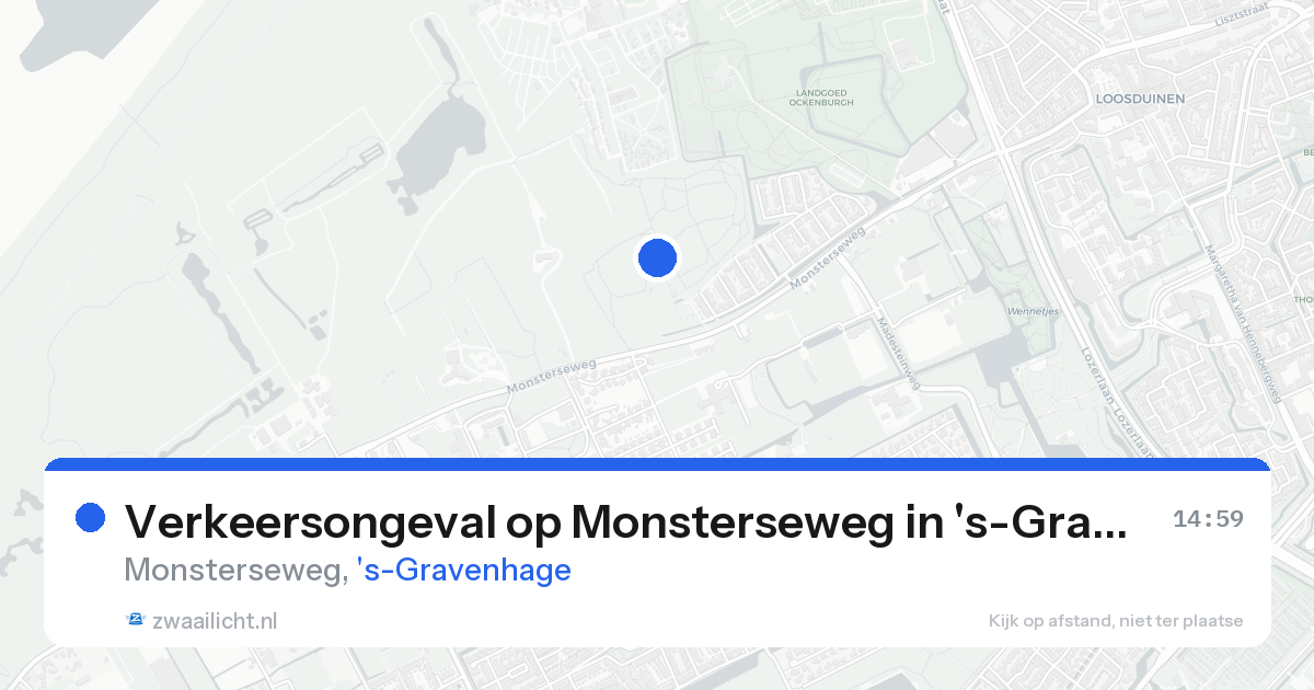 Verkeersongeval op Monsterseweg in 's-Gravenhage — 25 aug 2026